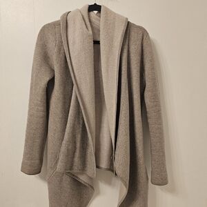 Margaret O'Leary Taupe Open Front Cardigan